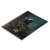 Cat-astrophe Christmas Holiday Chaos Funny Cat  ノートブック (左側)