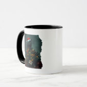 Cat-astrophe Christmas Holiday Chaos Funny Cat  マグカップ (正面左)