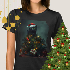 Cat-astrophe Christmas Holiday Chaos Funny Cat  Tシャツ