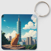 Cat at台北101台湾 キーホルダー (裏面)