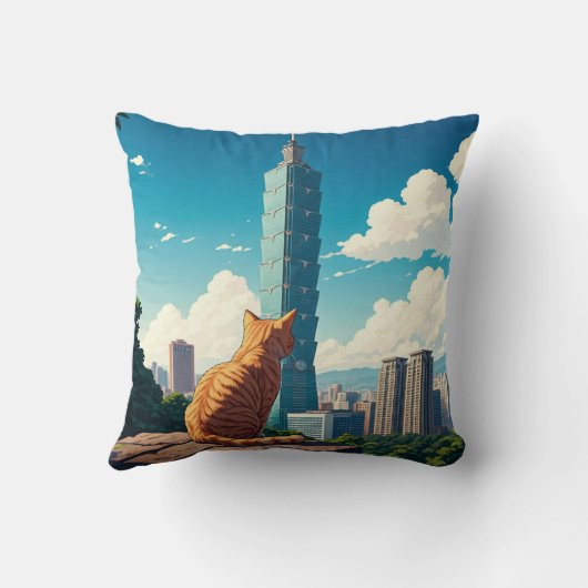 Cat at台北101台湾 クッション (裏面)