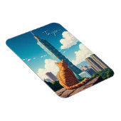 Cat at台北101台湾 マグネット (右側)