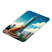 Cat at台北101台湾 マグネット (左側)