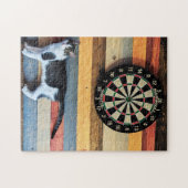Cat at a Dart Board Jigsaw Puzzle ジグソーパズル (横)