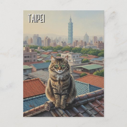 Cat at Taipei 101 Taiwan ポストカード (正面)