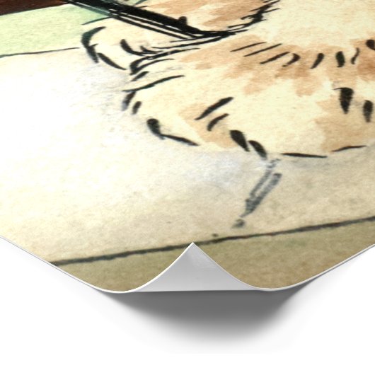 Cat at work with glasses by Louis Wain ポスター (角)