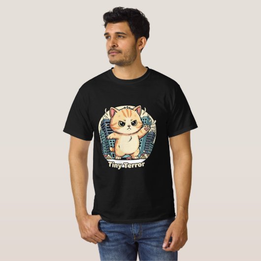 Cat Attack Tiny Terror Tシャツ (正面フル)