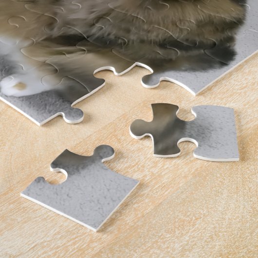 Cat attacks the teaser toy puzzle ジグソーパズル (側面)