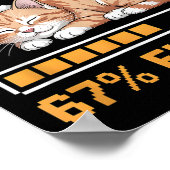 Cat Aura Loading 67 Percent Energy Funny Gen Z Mem ポスター (角)