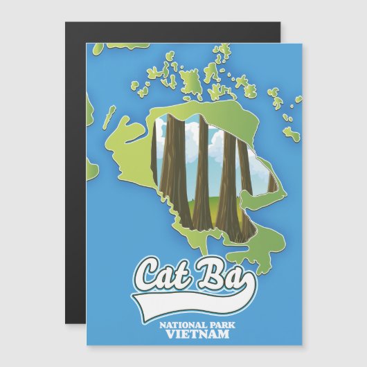 cat ba national park vietnam travel map (正面/裏面)