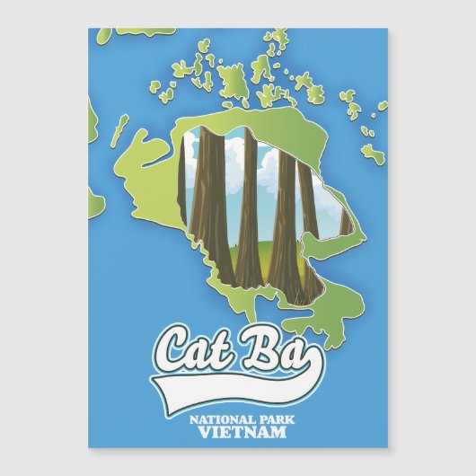 cat ba national park vietnam travel map (正面)