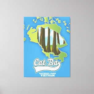 cat ba national park vietnam travel map キャンバスプリント