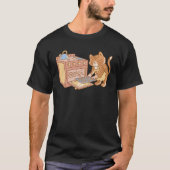 Cat baking cookies and biscuits in the kitchen men tシャツ (正面)
