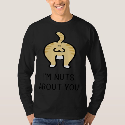 Cat Ball I m Nut About You Happy Valentine Anniver Tシャツ (正面)