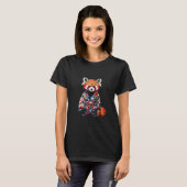 Cat Bear Kymono in Origami Still Haori Red Panda Tシャツ (正面フル)
