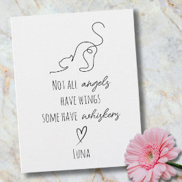 Cat Bereavement Sympathy Card with Cat Name カード