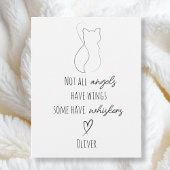Cat Bereavement Sympathy Card with Cat Name カード
