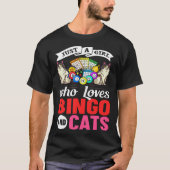 Cat Bingo Game Player Caller Card Board Balls Tシャツ (正面)