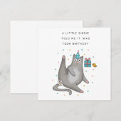 Cat Birthday 招待状 (正面/裏面)