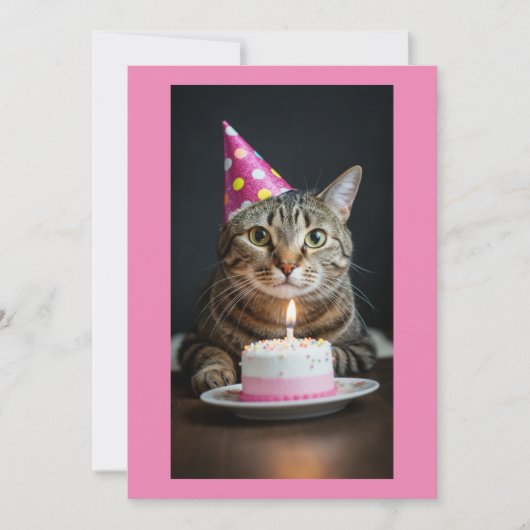 cat birthday 招待状 (正面)