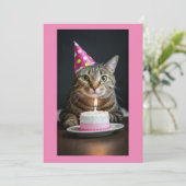 cat birthday 招待状 (スタンド正面)