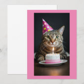 cat birthday 招待状 (正面/裏面)