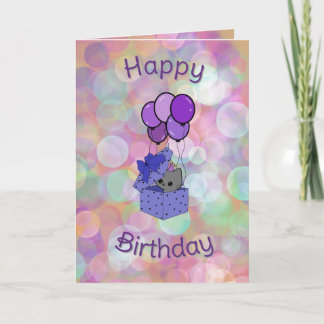 cat birthday card カード