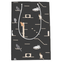 Cat Birthday Gift Bag with Cat Wall Furniture