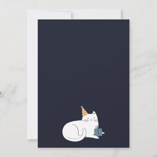 Cat birthday party 招待状 (裏面)