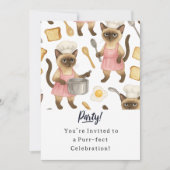 Cat Birthday Party Invitationカード 招待状 (正面)