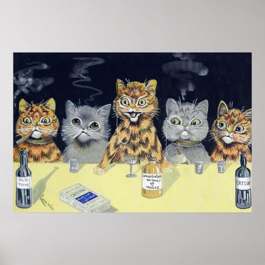 Cat Board Meeting, Louis Wain ポスター (正面)
