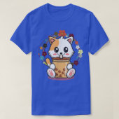 Cat Boba Tea Bubble Tea Anime Kawaii Neko 570 Tシャツ (デザイン正面)