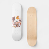 Cat Boba Tea Bubble Tea Anime Kawaii Neko for Girl スケートボード (正面)