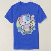 Cat Boba Tea Bubble Tea Anime Kawaii Neko Panseual Tシャツ (デザイン正面)