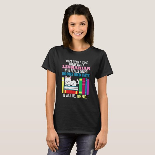 Cat  Book Feline Owner Reader Bookworm Tシャツ (正面フル)