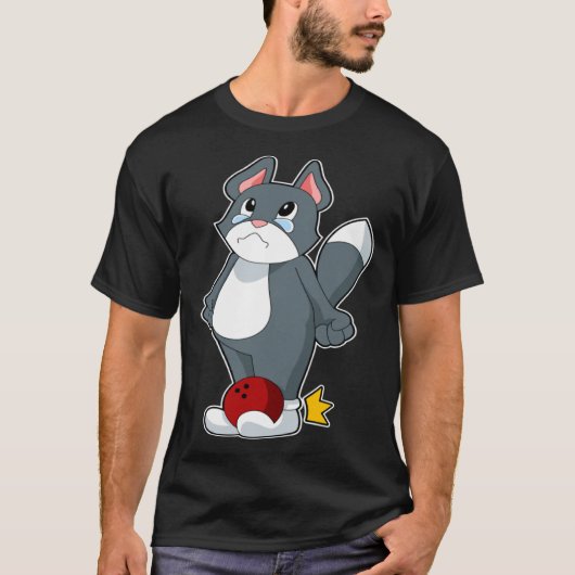 Cat Bowling Bowling ball Sports Tシャツ (正面)