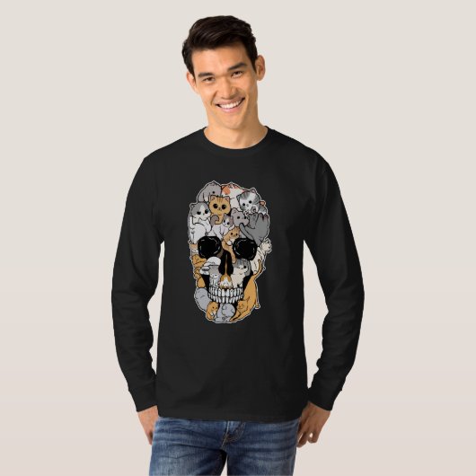 Cat Breed Animal Skull Shape Animation Skull Tシャツ (正面フル)