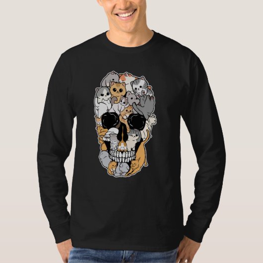 Cat Breed Animal Skull Shape Animation Skull Tシャツ (正面)