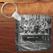 cat brothers-BW キーホルダー (正面)