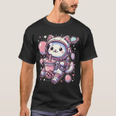 Cat Bubble Bobaea In Space Astronaut Anime boy Tシャツ (正面)