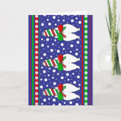 Cat Butt Christmas Green カード (正面)