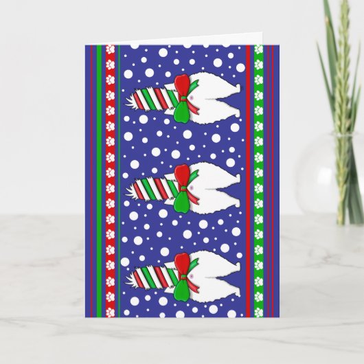 Cat Butt Christmas Green カード (正面)