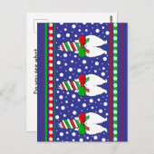 Cat Butt Christmas Green ポストカード (正面/裏面)