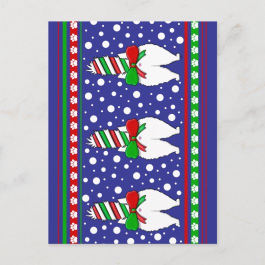 Cat Butt Christmas Green ポストカード (正面)