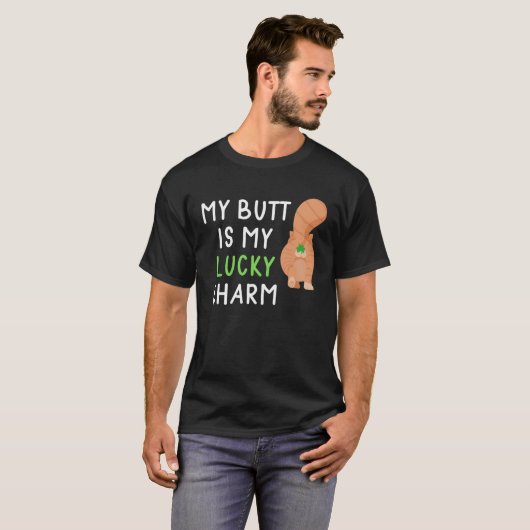 Cat Butt St Paddy s Lucky Green Saint Irish Shamro Tシャツ (正面フル)