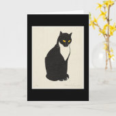 Cat by Wiktoria J. Gorynska  カード (黄色い花)