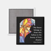 Cat by Window with Butterfly – マグネット (正面/裏面)