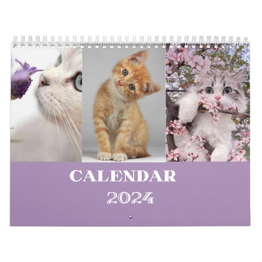 cat calendar 2024 – カレンモダンダーの切り取り カレンダー (カバー)