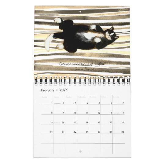 cat calendar 2026 カレンダー (2月 2026)