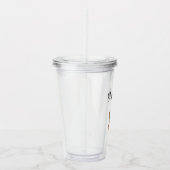 Cat Cartoonスケッチ虎猫猫ちゃんスクリプエレガントト アクリルタンブラー (右)